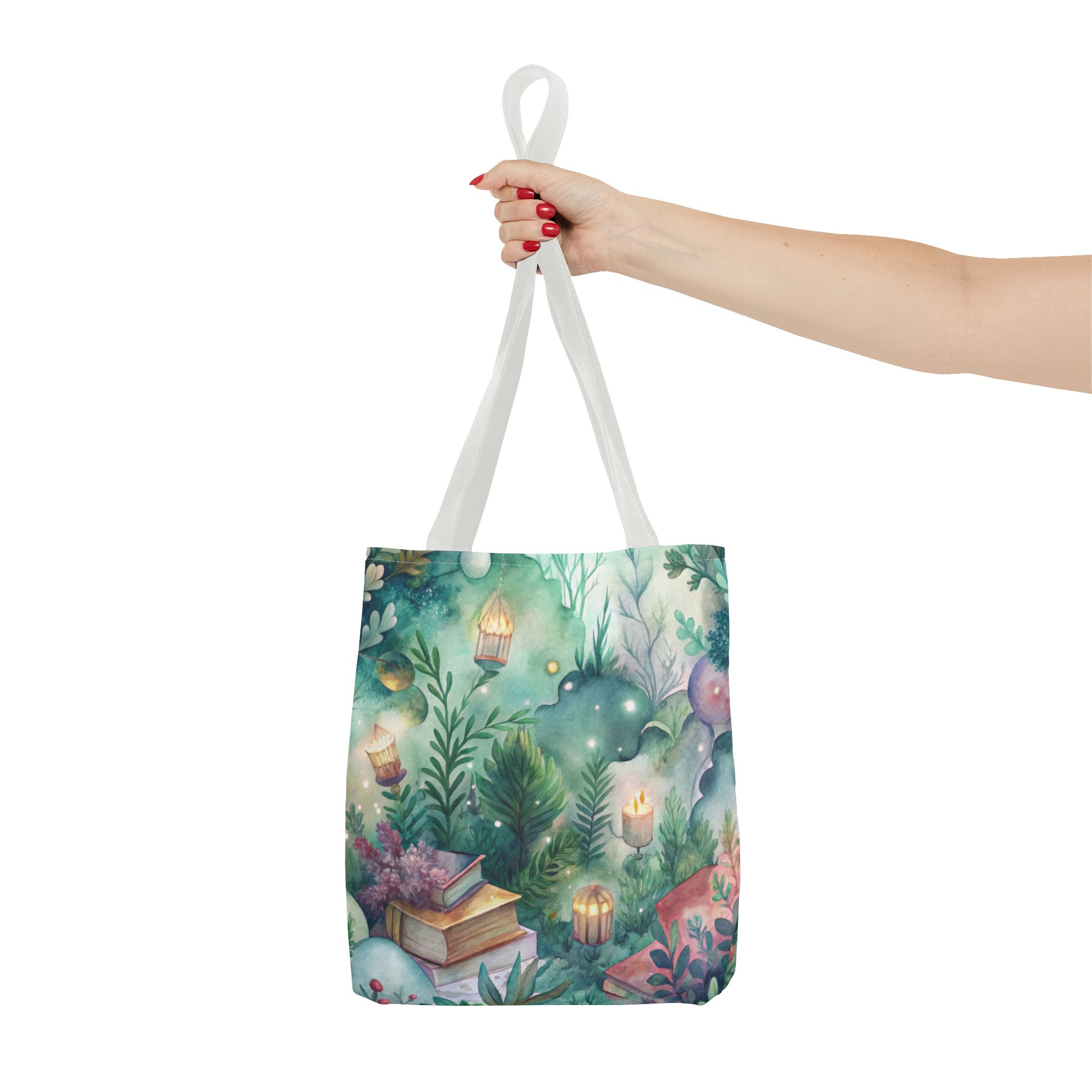 Bookish Tote Bag, Book Lover Bag, Fairy Garden, - Image 12