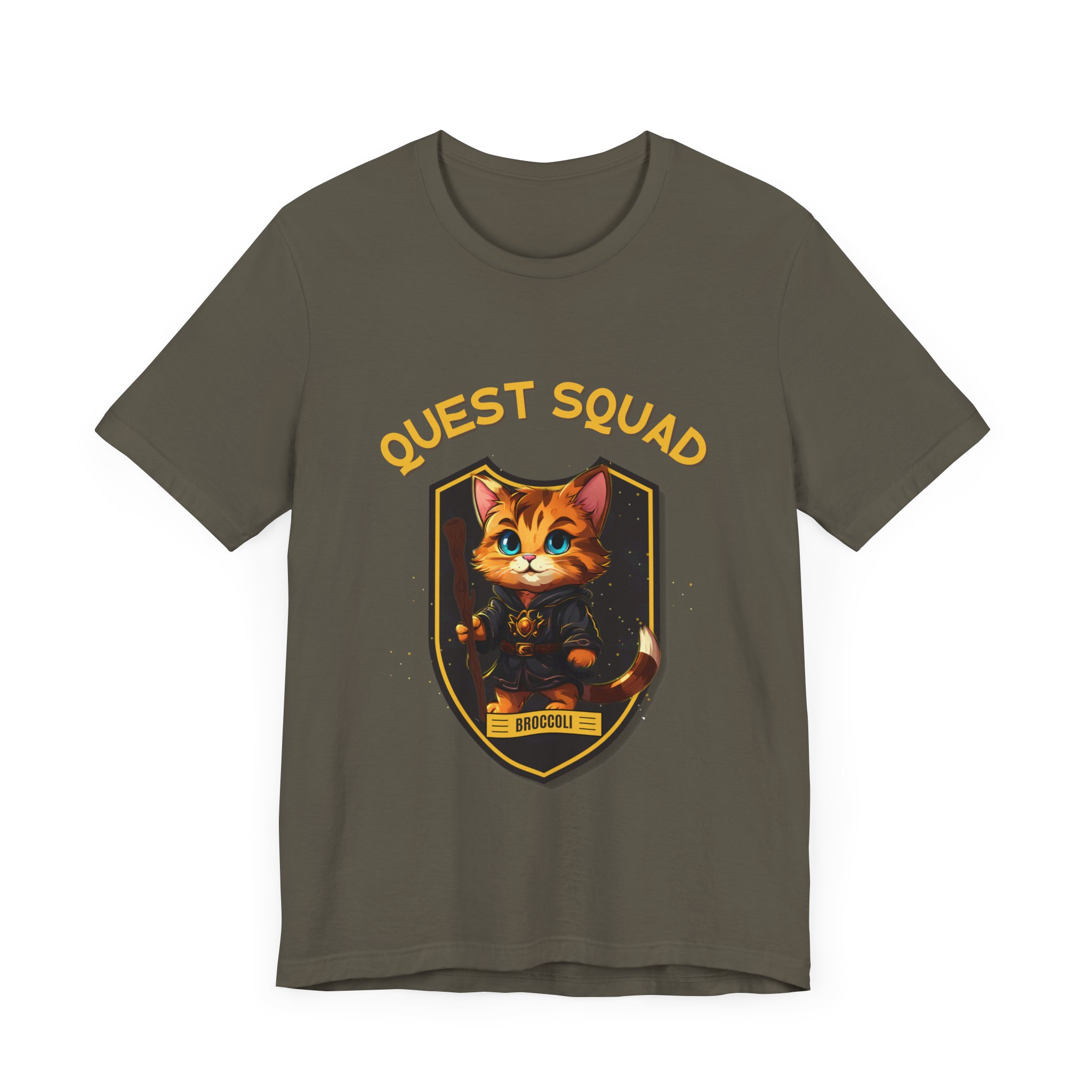 Quest Squad Broccoli Tee - Unisex Graphic T-Shirt, Cute Cat Shirt, Reader Gift, Fourth Wing Enthusiast Apparel, Fun Casual Wear - Image 11
