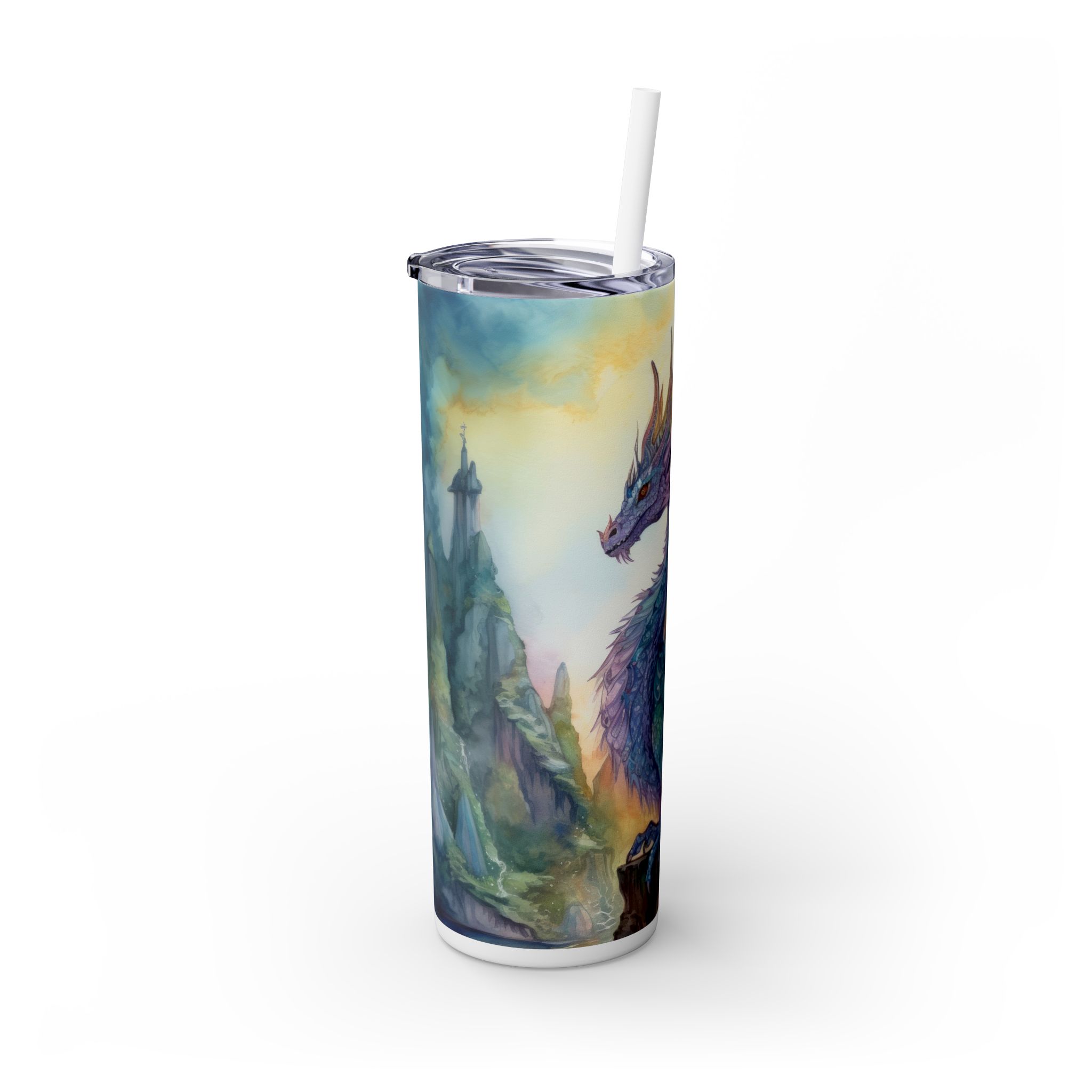 Dragon Skinny Tumbler, Bookish Romantasy, Drinkware, Fantasy Cup, Gift for Readers, 20 oz Tumbler - Image 2