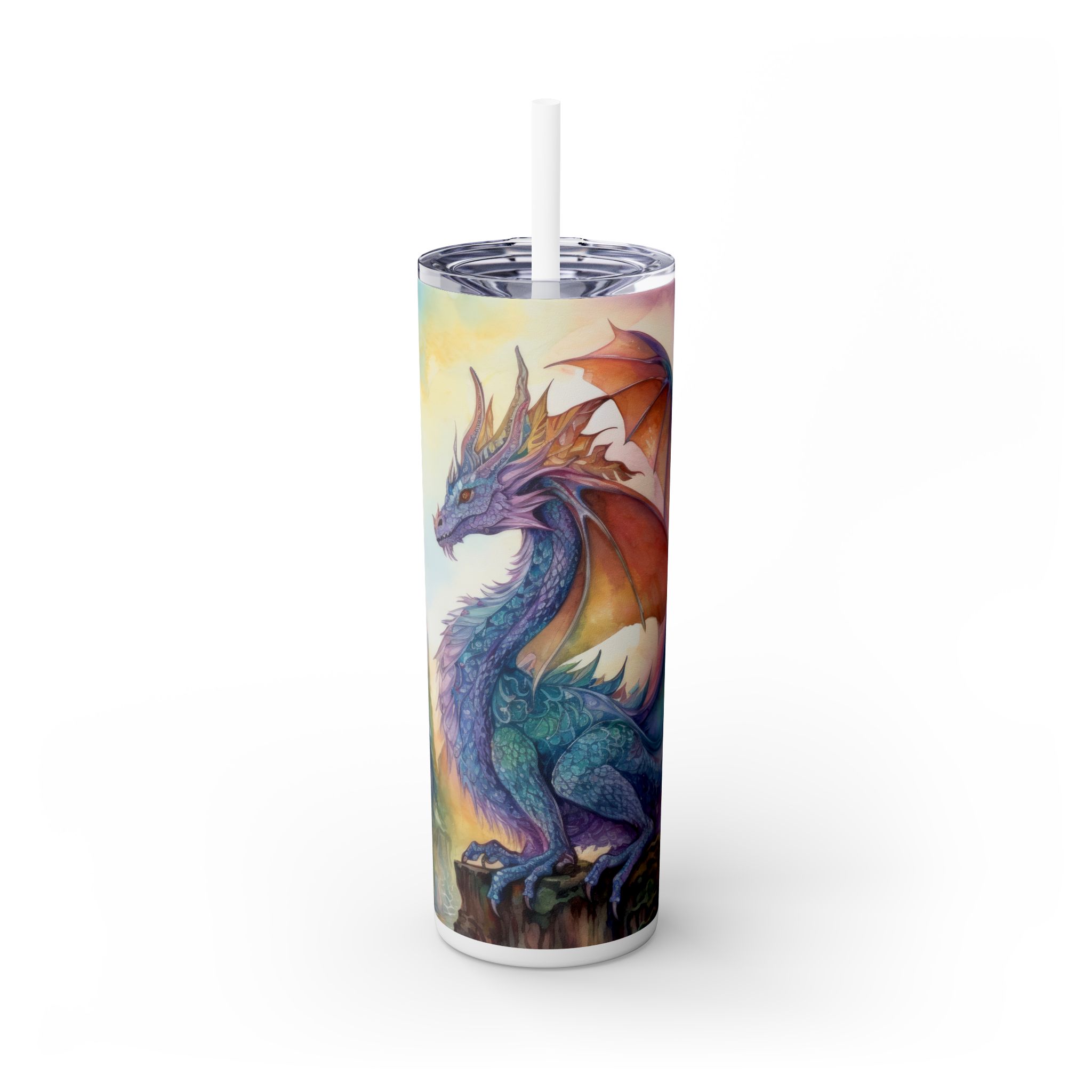 Dragon Skinny Tumbler, Bookish Romantasy, Drinkware, Fantasy Cup, Gift for Readers, 20 oz Tumbler