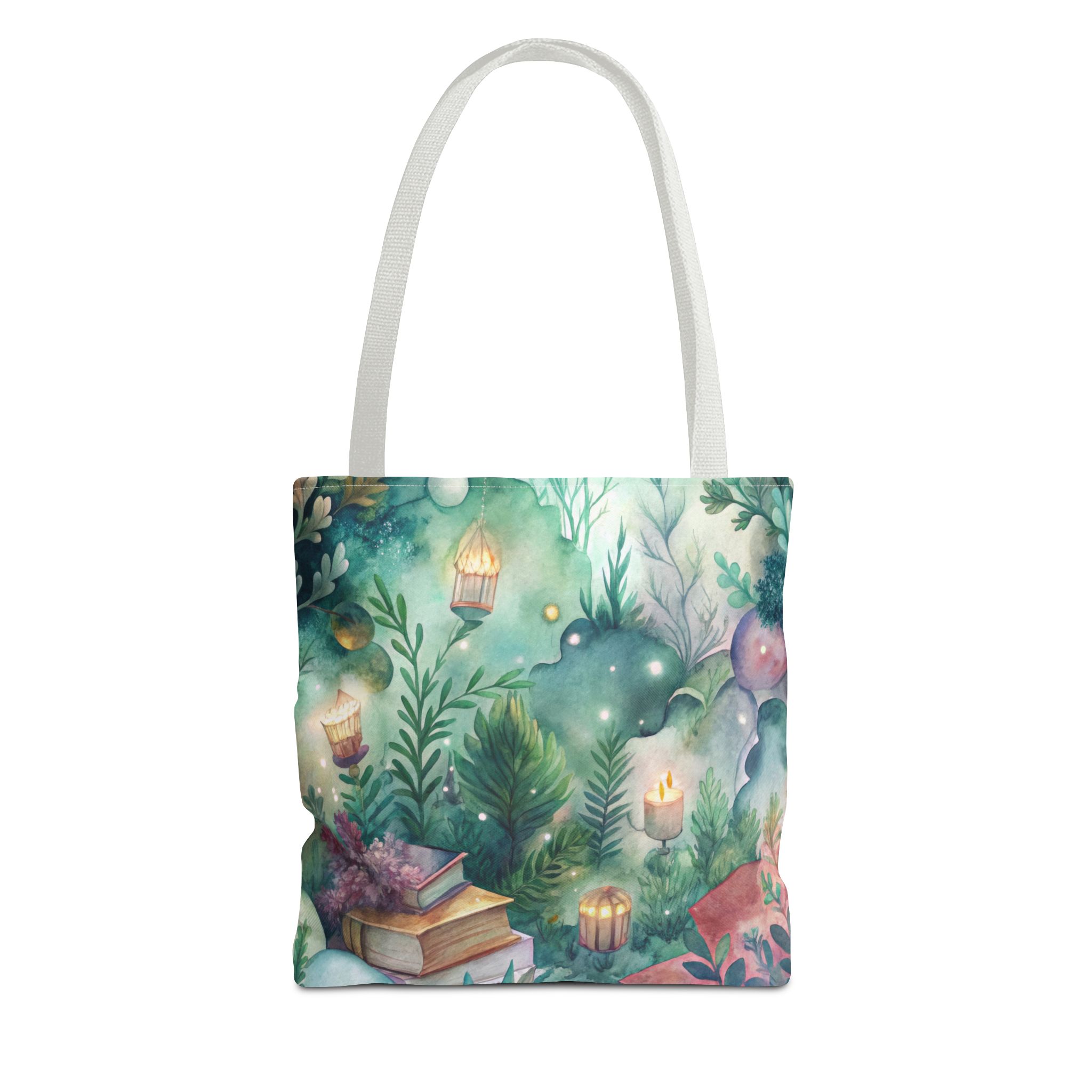 Bookish Tote Bag, Book Lover Bag, Fairy Garden, - Image 9