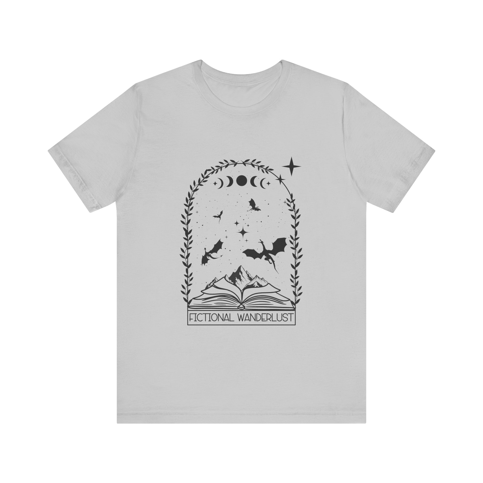 Fictional Wanderlust Romantasy Bookish Jersey T-Shirt - Image 5