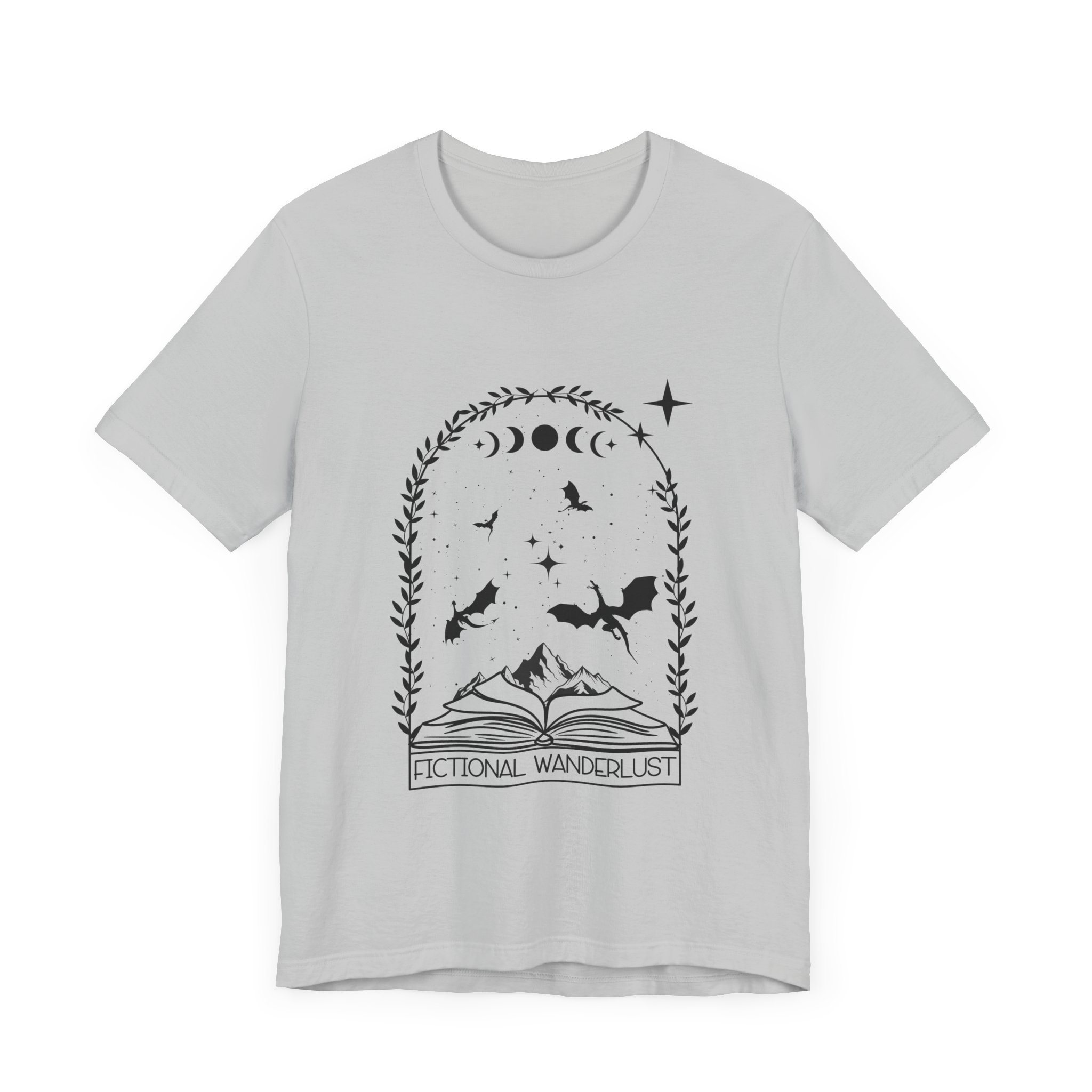 Fictional Wanderlust Romantasy Bookish Jersey T-Shirt - Image 7