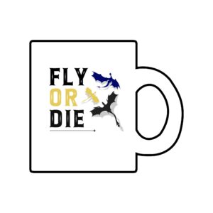 Fourth Wing Inspired Glass Mug – Fly or Die Clear Coffee Cup for Book Lovers