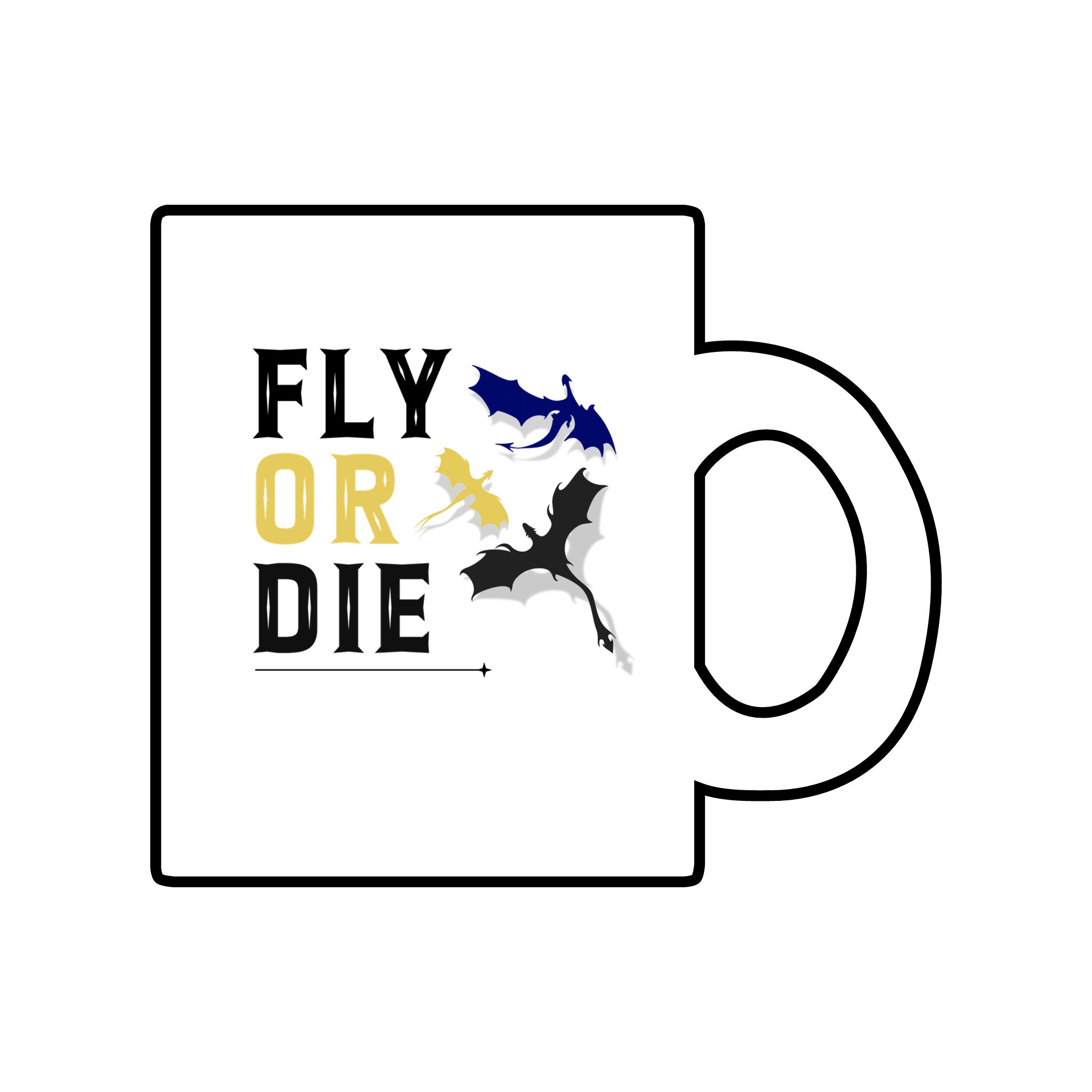 Fourth Wing Inspired Glass Mug – Fly or Die Clear Coffee Cup for Book Lovers