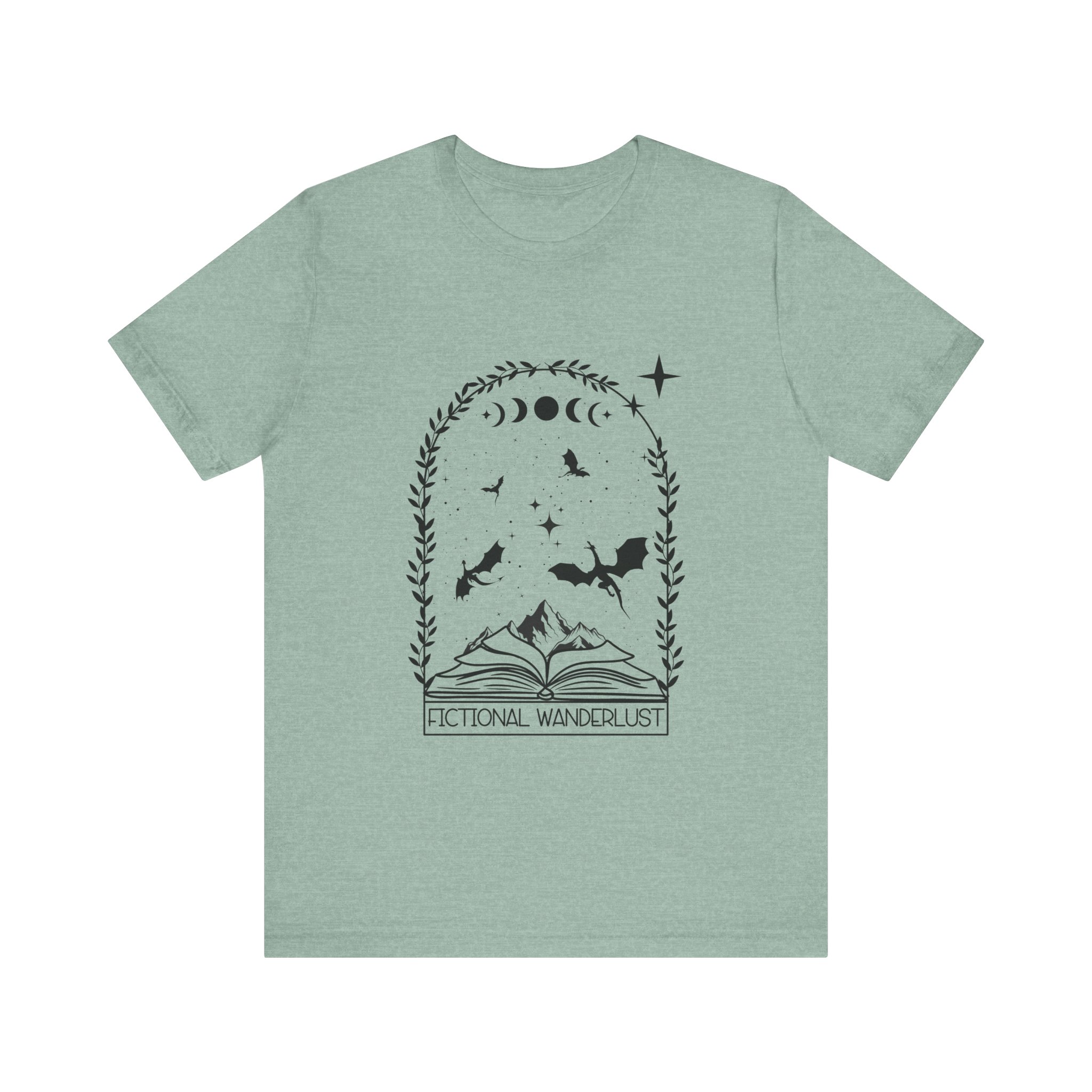 Fictional Wanderlust Romantasy Bookish Jersey T-Shirt - Image 33