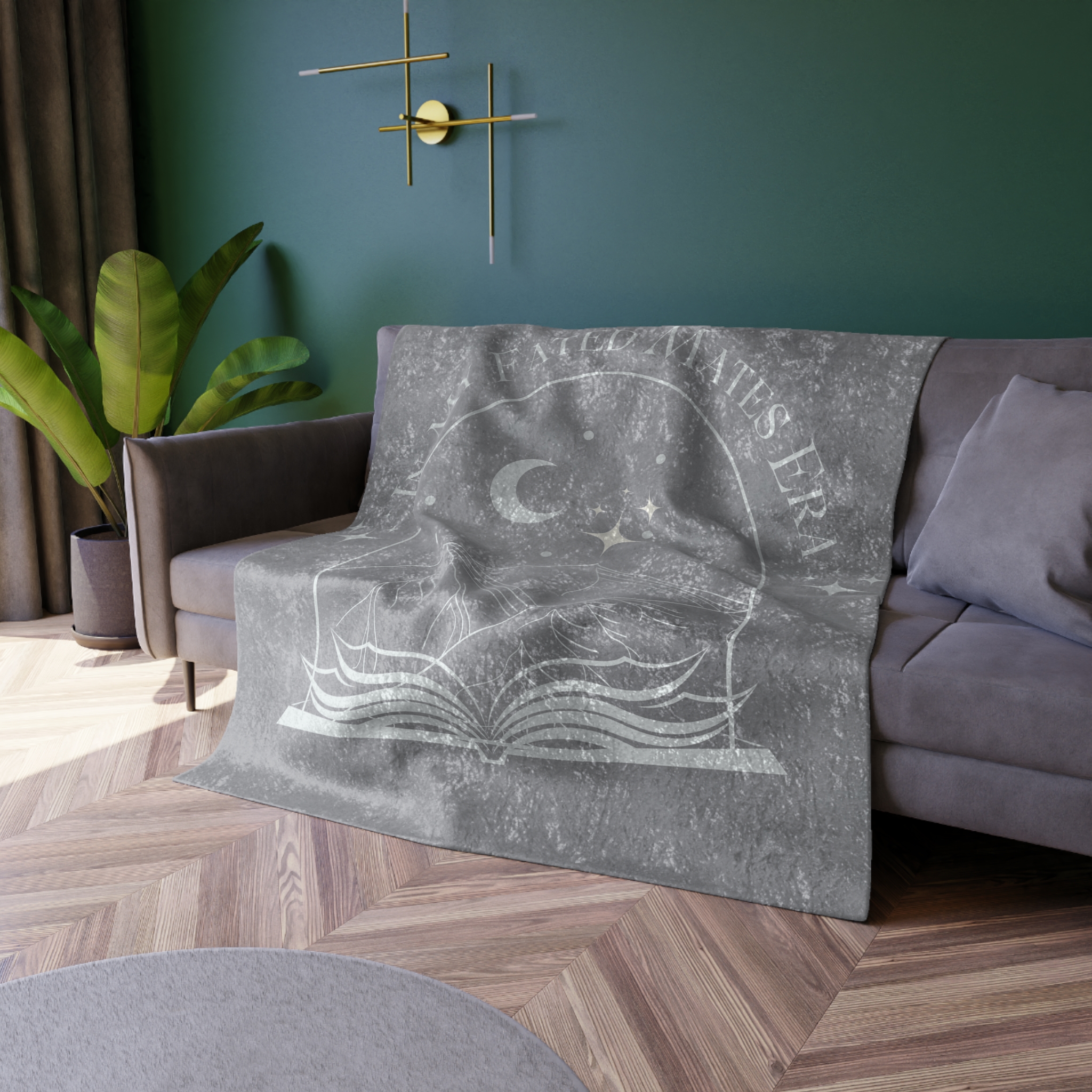 In My Fated Mates Era Gray Crushed Velvet Blanket, Bookish Romanatasy Blanket, Bookish Gift - Image 4